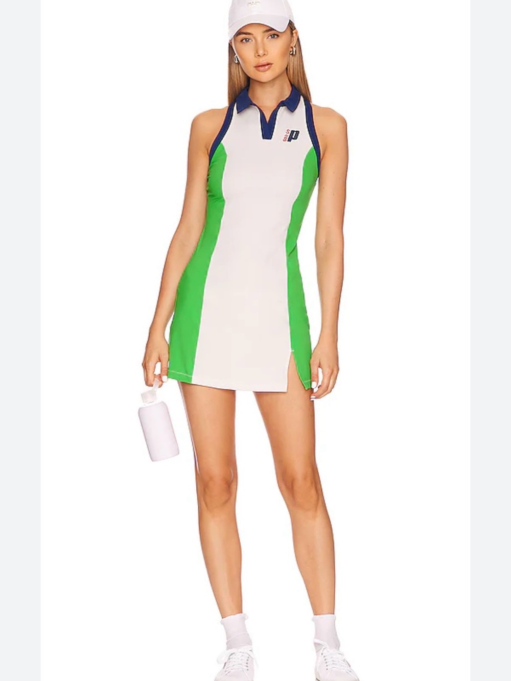 NWT SOLID & STRIPED x Prince The Allie Dress in White/Green - Size: Extra Small